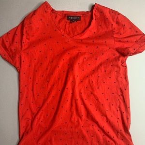 Red shirt with stars
